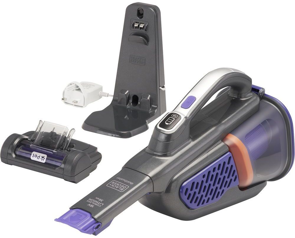 Black & Decker Dustbuster BHHV520BFP-GB Handheld Vacuum Cleaner - Purple &amp; Grey, Black