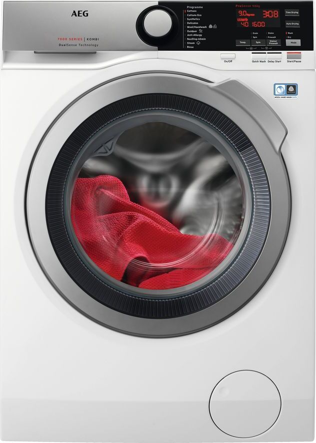 AEG Dual Sense L7WEE965R 9 kg Washer Dryer - White, White