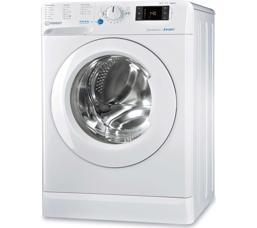 Indesit Innex BDE1071682XWUKN 10 kg Washer Dryer - White, White