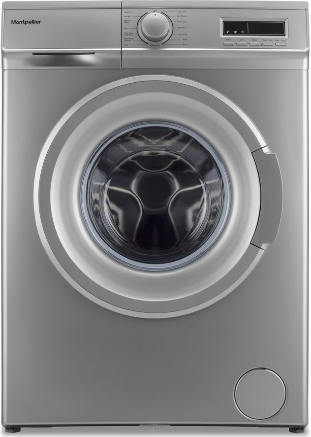 MONTPELLIER MW7141S 7 kg 1400 Spin Washing Machine - Silver, Silver