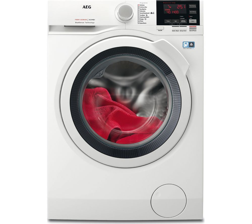 AEG 7000 Series L7WBG741R 7 kg Washer Dryer - White, White