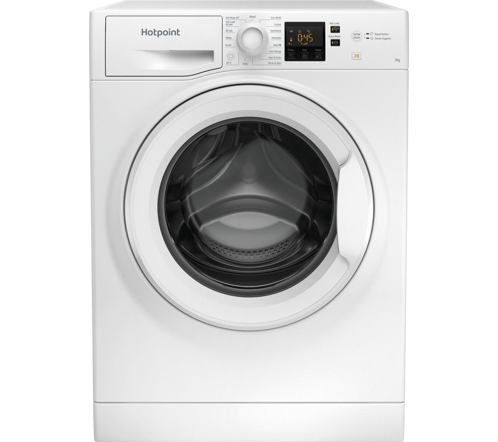 Hotpoint NSWR 743U WK UK N 7 kg 1400 Spin Washing Machine - White, White