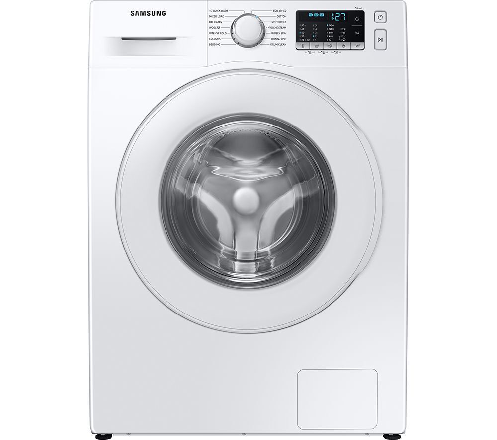 SAMSUNG Series 5 ecobubble WW70TA046TE/EU 7 kg 1400 Spin Washing Machine - White, White