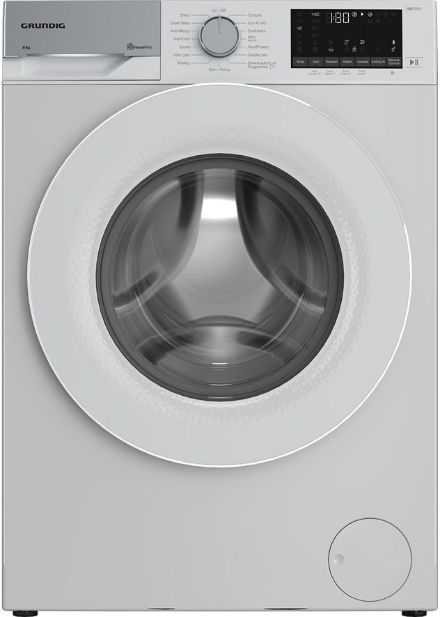 Grundig GW75843TW Bluetooth 8 kg 1400 rpm Washing Machine - White, White