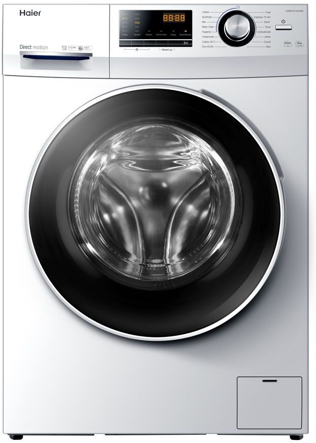 HAIER 636 Series HW80-B14636N 8 kg 1400 Spin Washing Machine - White, White