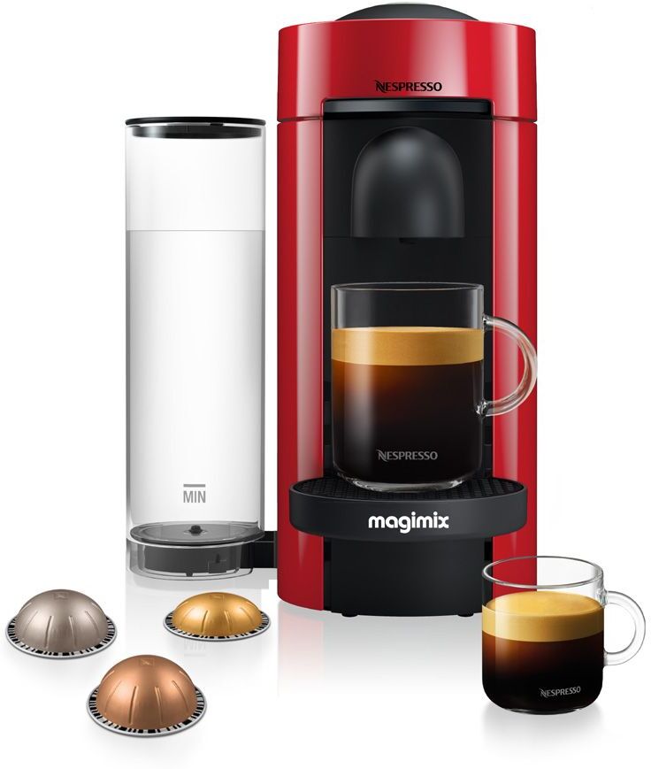 Nespresso by Magimix Vertuo Plus M600 Coffee Machine - Piano Red, Red