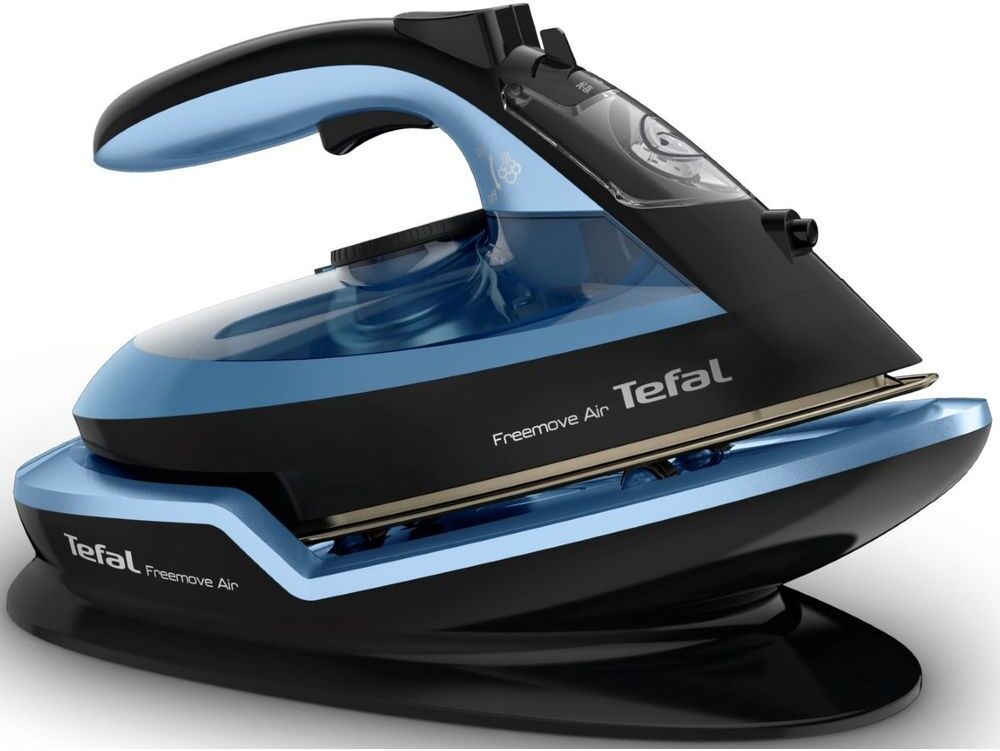 Tefal Freemove Air FV6551 Cordless Steam Iron - Black &amp; Blue, Black