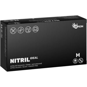Espeon Nitril Ideal3 Black nitrile powder-free gloves size M 100 pc Espeon Nitril Ideal3 Black nitrile powder-free gloves size M 100 pc