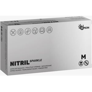 Espeon Nitril Sparkle Pearlescent Silver nitrile powder-free gloves size M 2x50 pc Espeon Nitril Sparkle Pearlescent Silver nitrile powder-free gloves size M 2x50 pc