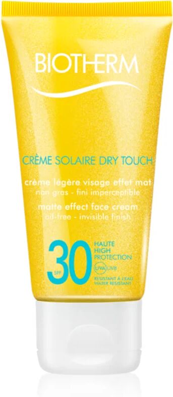 Biotherm Crème Solaire Dry Touch Matte Sunscreen On Your Face SPF 30 50 ml