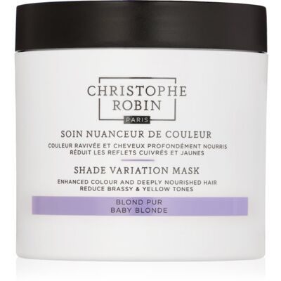 Christophe Robin Shade Variation Mask Baby Blond Regenerating Mask neutralising yellow tones 250 ml Christophe Robin Shade Variation Mask Baby Blond Regenerating Mask neutralising yellow tones 250 ml