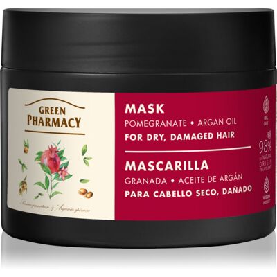 Green Pharmacy Argan Oil & Pomegranate Care Mask Intensive Mask for damaged hair 300 ml Green Pharmacy Argan Oil & Pomegranate Care Mask Intensive Mask for damaged hair 300 ml