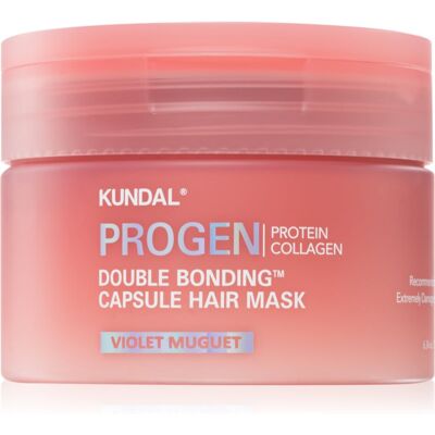 KUNDAL Progen Double Bonding Capsule Hair Mask Restorative Mask for Damaged Hair with aroma Violet Muguet 180 g KUNDAL Progen Double Bonding Capsule Hair Mask Restorative Mask for Damaged Hair with aroma Violet Muguet 180 g