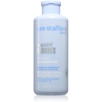 Lee Stafford Bleach Blondes Ice White Neutralizing Silver Shampoo for blondes and highlighted hair 250 ml Lee Stafford Bleach Blondes Ice White Neutralizing Silver Shampoo for blondes and highlighted hair 250 ml