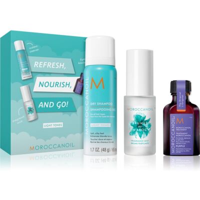 Moroccanoil Refresh, Nourish, and Go! (Light Tones) set for blonde hair for women Moroccanoil Refresh, Nourish, and Go! (Light Tones) set for blonde hair for women