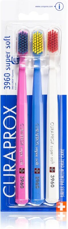 Curaprox 3960 Super Soft Super Soft Toothbrush 3 pcs Colour Options 3 Ks