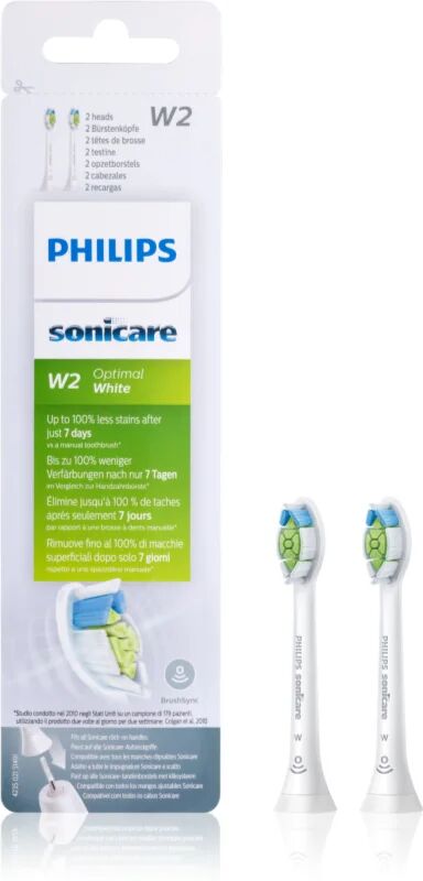 Philips Sonicare Optimal White Standard HX6062/10 Replacement Heads For Toothbrush White 2 Ks