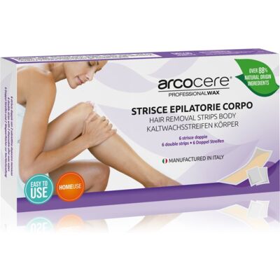 Arcocere W 6 pc Wax Strips for Hair Removal - Wax Strips Arcocere W 6 pc Wax Strips for Hair Removal - Wax Strips