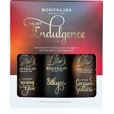 BodyGliss Velvet Indulgence Travel Edition Massage Oil silicone-based gift set 3x50 ml BodyGliss Velvet Indulgence Travel Edition Massage Oil silicone-based gift set 3x50 ml