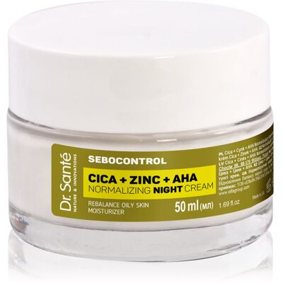 Dr. Santé Sebocontrol Cica + Zinc + AHA Normalising and Sebum-Regulating Night Cream 50 ml Dr. Santé Sebocontrol Cica + Zinc + AHA Normalising and Sebum-Regulating Night Cream 50 ml