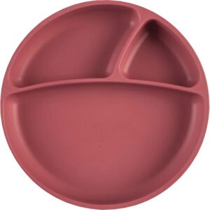 Minikoioi Puzzle Plate Rose divided plate with suction cup 1 pc