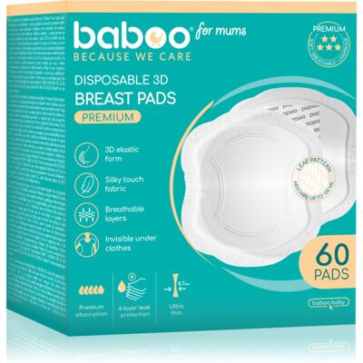 Baboo Ultra-Slim Disposable Pads disposable breast pads 60 pc Baboo Ultra-Slim Disposable Pads disposable breast pads 60 pc