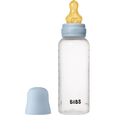 BIBS Anti-Colic Baby Bottle Latex anti-colic bottle with rubber teat Baby Blue 270 ml BIBS Anti-Colic Baby Bottle Latex anti-colic bottle with rubber teat Baby Blue 270 ml
