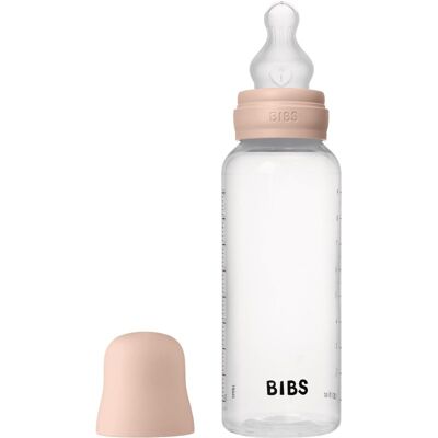 BIBS Anti-Colic Baby Bottle Silicone anti-colic bottle with silicone teat Blush 270 ml BIBS Anti-Colic Baby Bottle Silicone anti-colic bottle with silicone teat Blush 270 ml