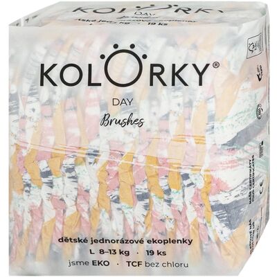 Kolorky Day Brushes disposable organic nappies size S 8-13 Kg 19 pc Kolorky Day Brushes disposable organic nappies size S 8-13 Kg 19 pc