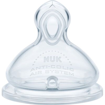 NUK First Choice Flow Control baby bottle teat 6m+ 2 pc NUK First Choice Flow Control baby bottle teat 6m+ 2 pc