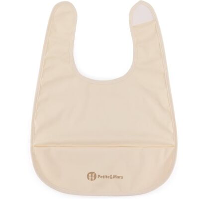 Petite&Mars PU Nate 6m+ baby bib Desert Sand 1 pc Petite&Mars PU Nate 6m+ baby bib Desert Sand 1 pc