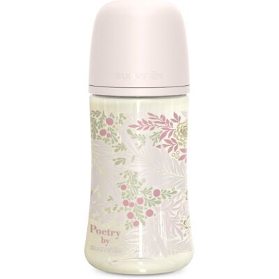 Suavinex Poetry SX Pro Physiological M baby bottle 3 m+ Medium Flow - Pink 270 ml Suavinex Poetry SX Pro Physiological M baby bottle 3 m+ Medium Flow - Pink 270 ml