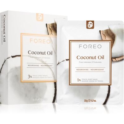 FOREO Farm to Face Sheet Mask Coconut Oil nourishing face sheet mask 3x20 ml FOREO Farm to Face Sheet Mask Coconut Oil nourishing face sheet mask 3x20 ml