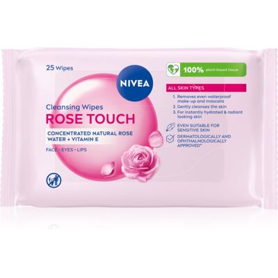 NIVEA Micellar Rose Touch Cleansing Micellar Face Wipes 25 pc NIVEA Micellar Rose Touch Cleansing Micellar Face Wipes 25 pc
