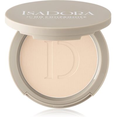 IsaDora The No Compromise Matte Longwear Powder Compact Powder for a matt look shade 60 Neutral Porcelain 8 g IsaDora The No Compromise Matte Longwear Powder Compact Powder for a matt look shade 60 Neutral Porcelain 8 g