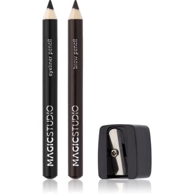 Magic studio Eyeliner Pencil Brow & Sharpener set for eyes and eyebrows 0.5 g Magic studio Eyeliner Pencil Brow & Sharpener set for eyes and eyebrows 0.5 g