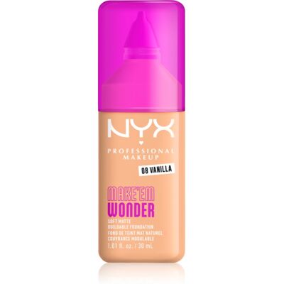 NYX Professional Makeup Make ‘Em Wonder Light Matissime Foundation shade 08 Vanilla 30 ml NYX Professional Makeup Make ‘Em Wonder Light Matissime Foundation shade 08 Vanilla 30 ml