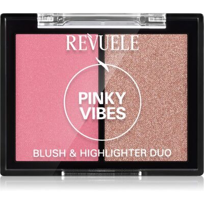 Revuele Blush & Highlighter Duo Blush with Illuminator shade Pinky Vibes 8 g Revuele Blush & Highlighter Duo Blush with Illuminator shade Pinky Vibes 8 g