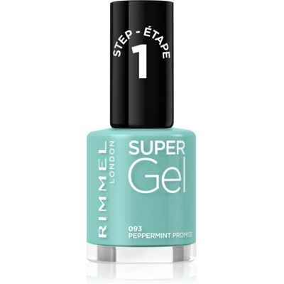 Rimmel Super Gel Gel Nail Varnish without UV/LED Sealing shade 093 Peppermint Promise 12 ml Rimmel Super Gel Gel Nail Varnish without UV/LED Sealing shade 093 Peppermint Promise 12 ml
