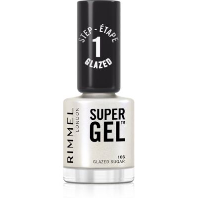 Rimmel Super Gel Gel Nail Varnish without UV/LED Sealing shade 106 Glazed Sugar 12 ml Rimmel Super Gel Gel Nail Varnish without UV/LED Sealing shade 106 Glazed Sugar 12 ml