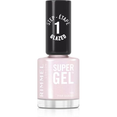 Rimmel Super Gel Gel Nail Varnish without UV/LED Sealing shade 105 Pink Glazed 12 ml Rimmel Super Gel Gel Nail Varnish without UV/LED Sealing shade 105 Pink Glazed 12 ml