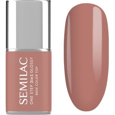 Semilac One Step 3in1 Glossy Gel Nail Polish shade 235 Peach Beige 7 ml Semilac One Step 3in1 Glossy Gel Nail Polish shade 235 Peach Beige 7 ml