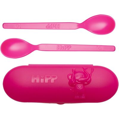 Hipp Spoons Set dinnerware set for travelling Pink Hipp Spoons Set dinnerware set for travelling Pink