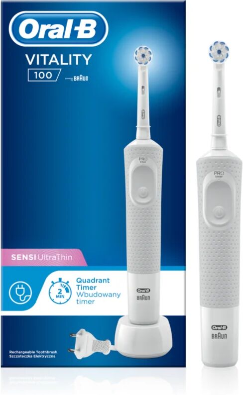 Oral B Vitality 100 Sensi UltraThin D100.413.1 White Electric Toothbrush