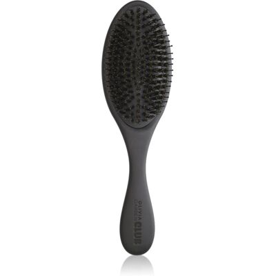 Olivia Garden Club The Reset Detangling&Shine Hairbrush Flat Brush with bag Black 1 pc Olivia Garden Club The Reset Detangling&Shine Hairbrush Flat Brush with bag Black 1 pc