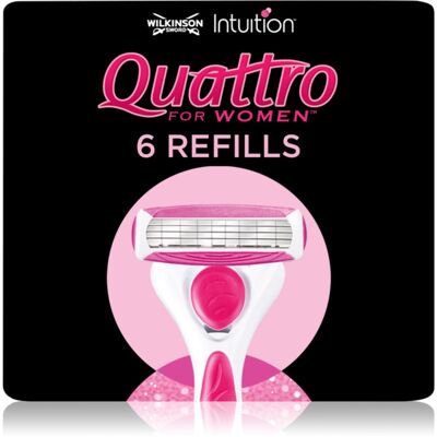 Wilkinson Sword Intuition Quattro for Women Spare Heads 6 pc Wilkinson Sword Intuition Quattro for Women Spare Heads 6 pc