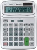 Q-Connect KF15758 Large Table Top 12 Digit Calculator Grey