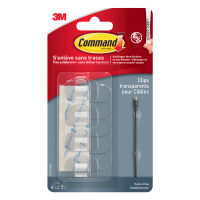 3M Command cable clips round transparent (4 pieces)