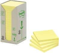 3M Post-it Notes (recycled) Tower Yellow 16-pack (76mm x 76mm)