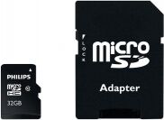 Philips Micro SDHC memory card class 10 including SD adapter - 32GB